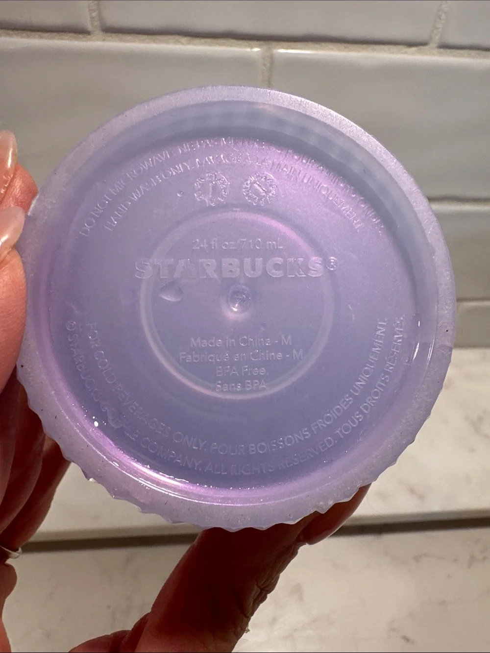 Starbucks 2021 Holiday Icy Lilac Studded Cold Cup. 24oz - Picture 6 of 6